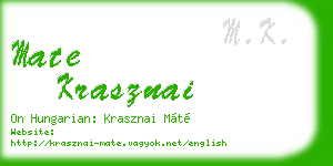 mate krasznai business card